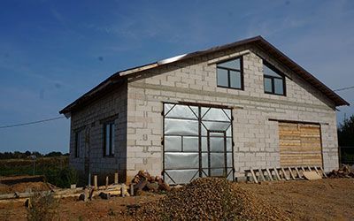 Строительство гаража из газобетона Строительство гаража из газобетона